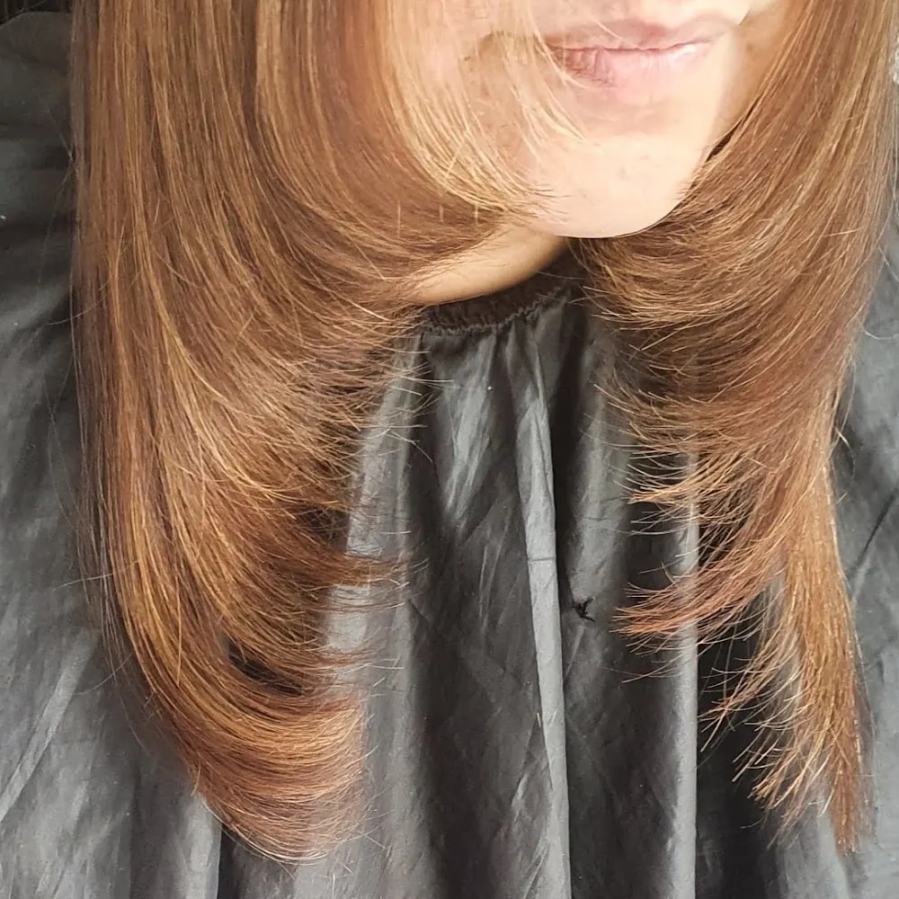 Layered copper haircut